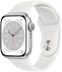 Bild von Apple Watch Series 8 LTE 41mm Aluminium silber Sportarmband Weiß